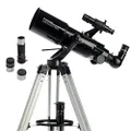 Celestron - PowerSeeker 80AZS Telescope - Manual Alt-Azimuth Telescope for Beginners - Compact and Portable - BONUS Astronomy Software Package - 80mm Aperture