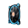 Thermaltake Riing 12 Series High Static Pressure 120mm Circular LED Ring Case/Radiator Fan with Anti-Vibration Mounting System Cooling CL-F038-PL12BU-A Blue
