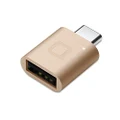 nonda USB-C to USB 3.0 Mini Adapter [World’s Smallest] Aluminum Body with Indicator LED for Macbook Pro 2016, MacBook 12-inch and other Type-C Devices (Gold)