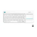 Logitech 920-007166 Wireless Touch Keyboard K400 Plus with Built-In Touchpad for Internet-Connected TVs, White