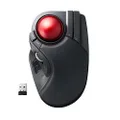 ELECOM M-HT1DRBK Trackball Mouse, Black, Extra Large