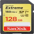 SanDisk SDSDXV5-128G-GNCIN Extreme 128GB SDXC UHS-I U3 V30 (Up to 150MB/s Read, 70MB/s Write) Memory Card , Black