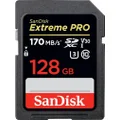 SanDisk SDSDXXY-128G-GN4IN Extreme Pro 128GB SDXC UHS-I U3 V30 (Up to 170MB/s Read, 90MB/s Write) Memory Card , Black