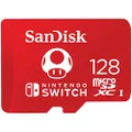 SanDisk SDSQXAO-128G-GNCZN Nintendo Official Licensed 128GB microSDXC UHS-I U3 (Up to 100MB/s Read, 90MB/s Write) Memory Card for Nintendo Switch , Red