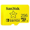 SanDisk SDSQXAO-256G-GNCZN Nintendo Switch MicroSDXC Card, Yellow, 256GB