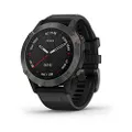 Garmin Fenix 6 Sapphire Smartwatch, Carbon Grey DLC with Black Band,One Size,Carbon Grey DLC w/Black Band