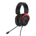 ASUS TUF Gaming H3 Wired Headphone with 7.1 Virtual Surround Sound, Red