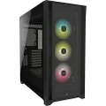 CORSAIR CS-CC-9011212-WW iCUE 5000X RGB Tempered Glass Mid-Tower Case, Black,One Size
