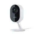 Arlo Essential Indoor Camera - 1080p Video with Privacy Shield, Plug-in, Night Vision, 2-Way Audio, Siren, Direct to WiFi No Hub Needed, Wireless Security, White - VMC2040-100APS