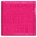 MBI 12x12 Inch Gloss Post Bound "Friends" Album, Pink (848120)