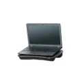 Mind Reader Lap Desk Laptop Stand, Bed Desk, Couch Lap Table, Cushion, Portable, Dorm, Plastic, 17"L x 12.5"W x 2.5"H, Black