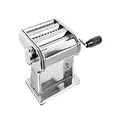 Marcato 8356 Atlas Ampia Pasta Machine, Made in Italy, Chrome Plated Steel, Silver, Includes Pasta Cutter, Hand Crank, and Instructions 150MM