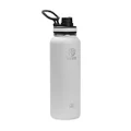 Takeya 50022 Originals Vacuum-Insulated Stainless-Steel Water Bottle, 40oz, White
