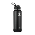 Takeya 51000 Actives Insulated Stainless Water Bottle with Insulated Spout Lid, 40oz, Onyx