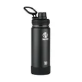 Takeya Actives 18 oz Vacuum Insulated Stainless Steel Water Bottle with Spout Lid, Premium Quality, Onyx