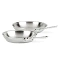 All-Clad D3 Stainless Steel Frying pan cookware set, Silver, 10-Inch and 12-Inch, 8400001978