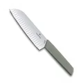 Victorinox 6.9056.17K6B Swiss Modern Santoku Knife, 17cm, Olive Green