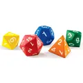 Learning Resources Jumbo Foam Polyhedral Dice Set, Multicolor, 3 W in, 5 Pieces