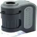 Carson MM-300 MicroBrite Plus 60x-120x LED Lighted Pocket Microscope Black/gray