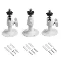SERMICLE Security Wall Mount for Stick Up Cam Wired/Batter, Metal Security Camera Bracket for Oculus Sensor,Arlo, Arlo Pro, 360° Rotation 1/4" Screw (3 Pack,White)
