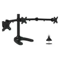Mount-It! Triple Monitor Stand | 3 Monitor Stand Mount | Free Standing and Grommet Bases | Fits 19 20 21 22 23 24 Inch Computer Screens | Three Heavy Duty Adjustable Arms | VESA 75 100 Compatible