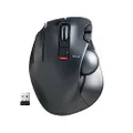 ELECOM M-XT4DRBK Left-handed Wireless 6-Button Trackball Mouse, Black