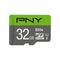PNY Elite 32GB microSDHC Card -UHS-I, U1, up to 85MB/Sec (P-SDU32U185EL-GE)
