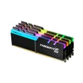G.SKILL F4-3200C16Q-32GTZR Trident Z RGB Series 32 GB (8 GB x 4) DDR4 3200 MHz PC4-25600 CL16 Dual Channel Memory Kit - Black with full length RGB LED light bar