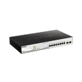 D-Link PoE+ Switch, 8 10 Port Smart Managed Layer 2+ Gigabit Ethernet with 2 Gigabit SFP Ports and 130W PoE Budget (DGS-1210-10MP)
