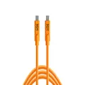 Tether Tools CUC15-ORG TetherPro USB-C to USB-C Cable, 15' Length, High-Visibility Orange