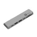 SIIG Thunderbolt 3, Aluminum USB Type C Hub with 4K @30Hz HDMI, SD/Micro SD Card Reader, 2 USB 3.1 Gen 1 Ports, PD Port for 2016/2017 MacBook 13" & 15" - Space Gray