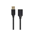 Monoprice USB & Lightning Cable - 6 Feet - Black | USB 3.0 A Male to A Female Premium Extension Cable