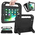 LEDNICEKER Kids Case for iPad 9.7 2018/2017 & iPad Air 2 - Built-in Screen Protector Shockproof Handle Friendly Foldable Stand Kids Case for iPad 9.7 2017/2018 (ipad 5&6) & iPad Air 2 2014 - Black