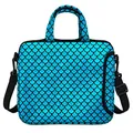 11.6-Inch Laptop Shoulder Messenger Carrying Bag Case Sleeve For 11" 11.6" 12" 12.5 inch Macbook/Notebook/Ultrabook/Chromebook, Mermaid Scale (Blue)