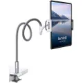 Gooseneck Tablet Holder, Lamicall Tablet Stand: Lazy Holder Flexible Arm Tablet Mount Compatible with iPad Mini Pro Air, Nintendo Switch, Samsung Galaxy Tabs, Fire 8 10 More 4.7-10.5" devices - Gray