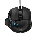 Logitech G502 Hero High Performance Wired Gaming Mouse, Hero 16K Sensor, 16,000 DPI, RGB, Adjustable Weights, 11 Programmable Buttons, On-Board Memory, PC/Mac - Black (German Packaging)