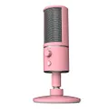 Razer Seiren X USB Streaming Microphone: Professional Grade - Built-in Shock Mount - Supercardiod Pick-Up Pattern - Anodized Aluminum - Quartz Pink