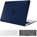 ProCase for MacBook Pro 13 2023 2022 2020 M2 M1 A2338 A2289 A2251, Hard Shell Case and Keyboard Skin Cover for MacBook Pro 13 Inch-Darkblue