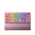 Razer BlackWidow V3 Mechanical Gaming Keyboard: Green Mechanical Switches - Tactile & Clicky - Chroma RGB Lighting - Compact Form Factor - Programmable Macro Functionality - Quartz Pink