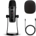 Movo UM700 Desktop USB Microphone for Computer with Adjustable Pickup Patterns Perfect as a Podcast Microphone, Streaming Microphone, Gaming Microphone, and More