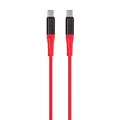Monoprice AtlasFlex Series Durable USB 2.0 Type-C Charge & Sync Kevlar Reinforced Nylon-Braid Cable 5A/100W 10ft Red
