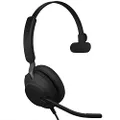 Jabra Evolve2 40 UC Wired Headphones, USB-C, Mono, Black – Telework Headset for Calls and Music, Enhanced All-Day Comfort, Passive Noise Cancelling Headphones, UC-Optimized with USB-C Connection