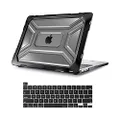 MOSISO Compatible with MacBook Pro 13 inch Case M2 2024 2023 2022-2020 A2338 M1 A2289 A2251 with Touch Bar Touch ID, Heavy Duty Plastic Hard Shell Case with TPU Bumper & Keyboard Cover, Black