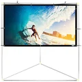 Pyle 72" Outdoor Portable Matt White Theater TV Projector Screen w/Triangle Stand - 72 inch, 16:9, 1.15 Gain Full HD Projection for Movie/Cinema/Video/Film Showing outside Home - PRJTPOTS71