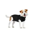 Suitical Recovery Suit for Dogs - Dog Surgery Recovery Suit with Clip-Up System - Breathable Fabric for Spay, Neuter, Skin Conditions, Incontinence - XS Dog Suit, Black