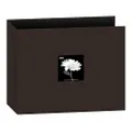 Pioneer Photo Albums Fabric Frame 3-Ring Binder Scrapbook, 12"x12", Chocolate Brown