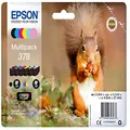 Epson C13T37884010 (378) Ink Cartridge Multi Pack, 5,5ml 3x4,1ml 2x4,8ml, Pack Qty 6