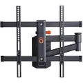 ECHOGEAR Swivel Full Motion TV Wall Mount for TVs Up to 60" - Smooth Extention, Tilt - Wall Template for Easy Install On 1 Stud - After Install Level & Hide Cables with Built-in Cable Management