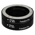Fotodiox Pro Automatic Macro Extension Tube Kit for Sony E-Mount (NEX) Mirrorless Camera System with Auto Focus (AF) and TTL auto Exposure for Extreme Close-up (10mm, 16mm)