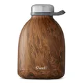 S'well Stainless Steel Roamer Bottle - 64 Fl Oz - Teakwood - Triple-Layered Vacuum-Insulated Containers Keeps Drinks Cold for 81 Hours and Hot for 29 - with No Condensation - BPA Free Water Bottle
